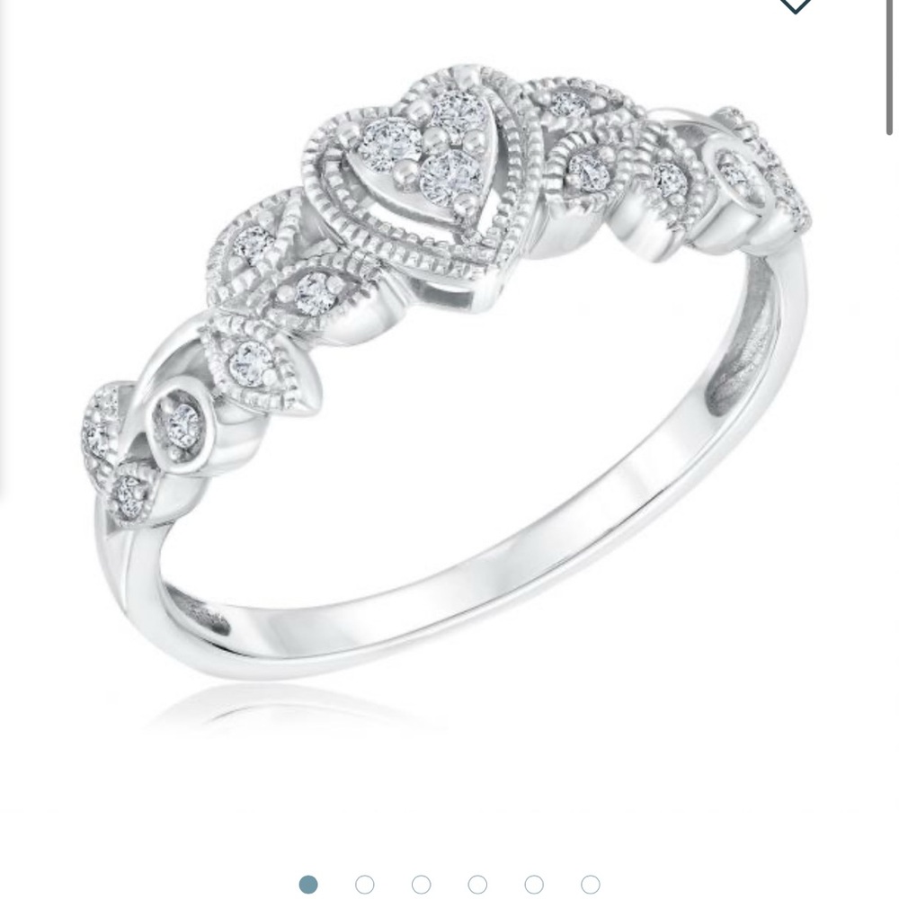 10K White Gold Promise Ring